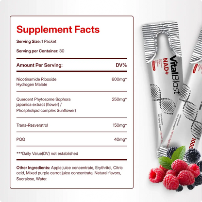 NAD+ Berry Flavor Drink Mix VitalBlast®